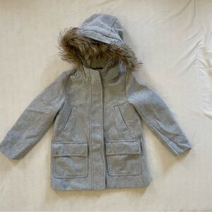 GAP Coat with Faux Fur Hood